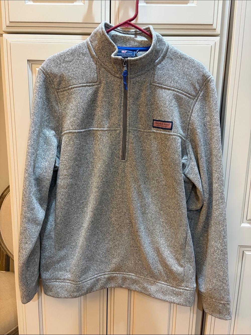 Vineyard Vines Men's Light Gray Quarter-Zip Pullover